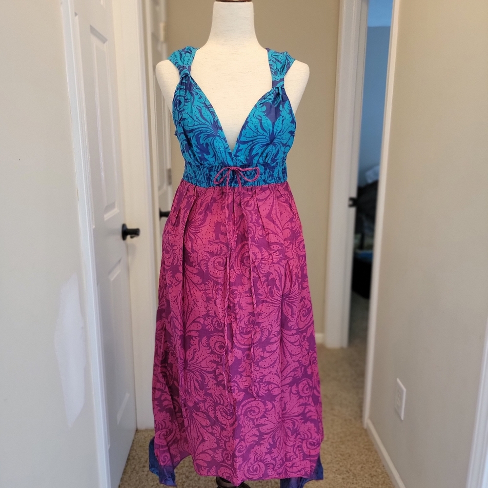 Cute Turquoise/Pink/Purple tank style dress
